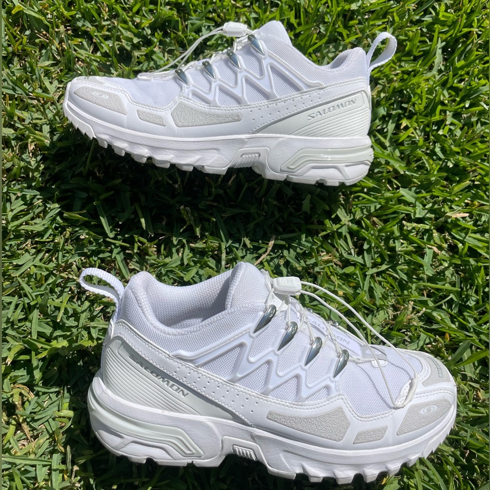 salomon acs+ sneakers women’s pure white lace up shoes